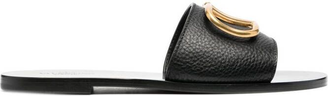 Valentino Garavani VLogo kenmerkende slippers Zwart