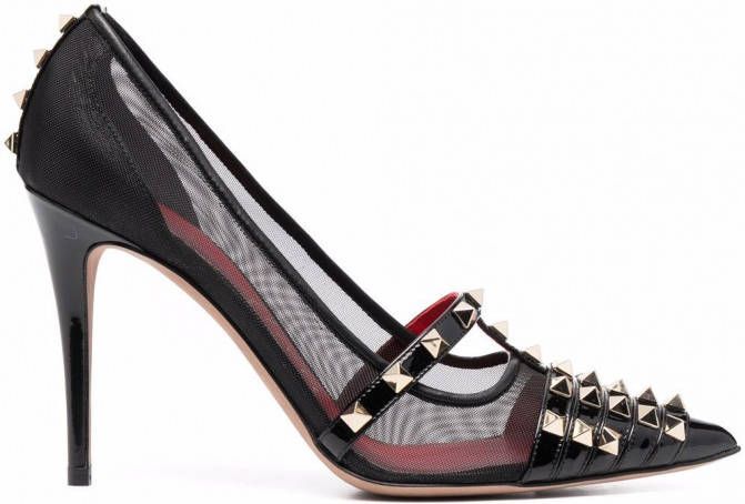 Valentino Garavani Pumps met studs Zwart
