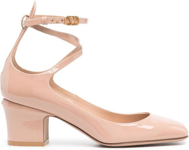 Valentino Garavani Tan-Go lakleren pumps Roze