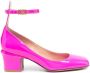 Valentino Garavani Tan-Go lakleren pumps Roze - Thumbnail 1