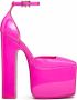 Valentino Garavani Tan-Go pumps met plateauzool Roze - Thumbnail 1