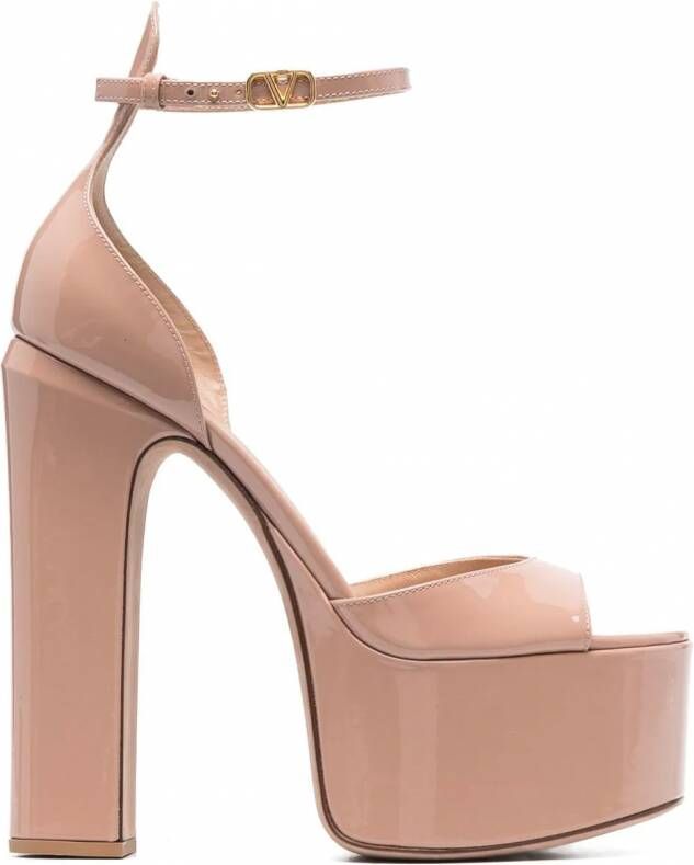 Valentino Garavani Tan-Go lakleren pumps Roze