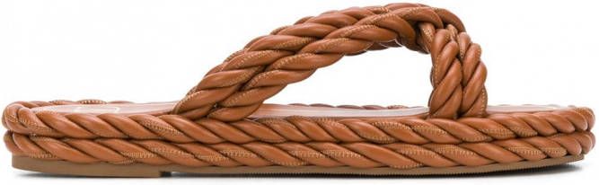 Valentino Garavani The Rope platte sandalen Bruin