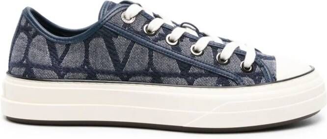 Valentino Garavani Toile Iconographe Totaloop denim sneakers Blauw