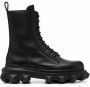 Valentino Garavani Trackstud combat boots Zwart - Thumbnail 1
