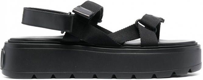 Valentino Garavani Uniqueform flatform sandalen Zwart