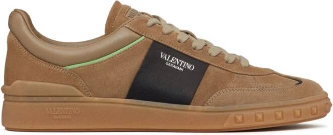 Valentino Garavani Upvillage low-top leren sneakers Bruin