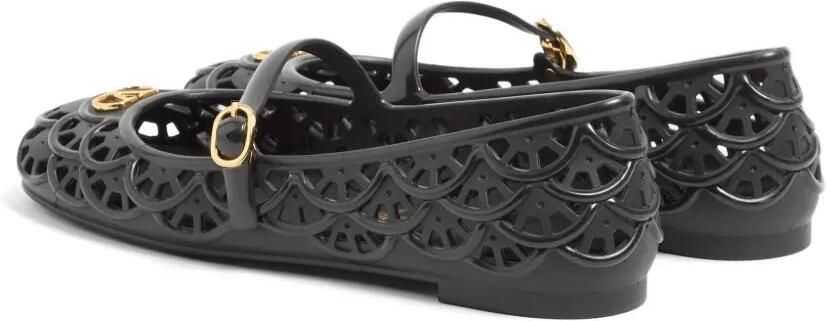 Valentino Garavani 05 mm Ondette rubberen ballerina's met gewelfd patroon Zwart - Foto 5