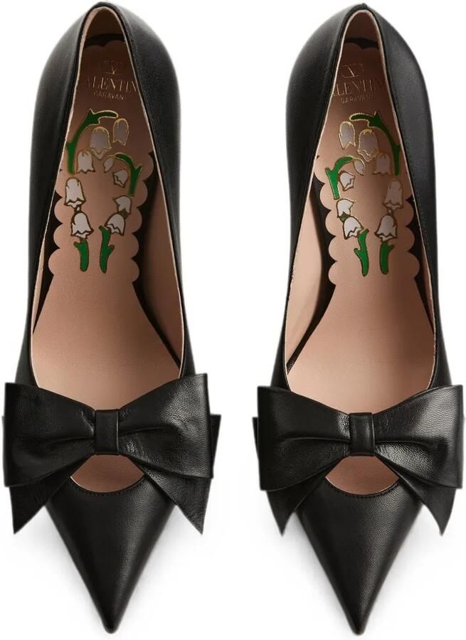 Valentino Garavani 100 mm Bowow kidskin pumps Zwart