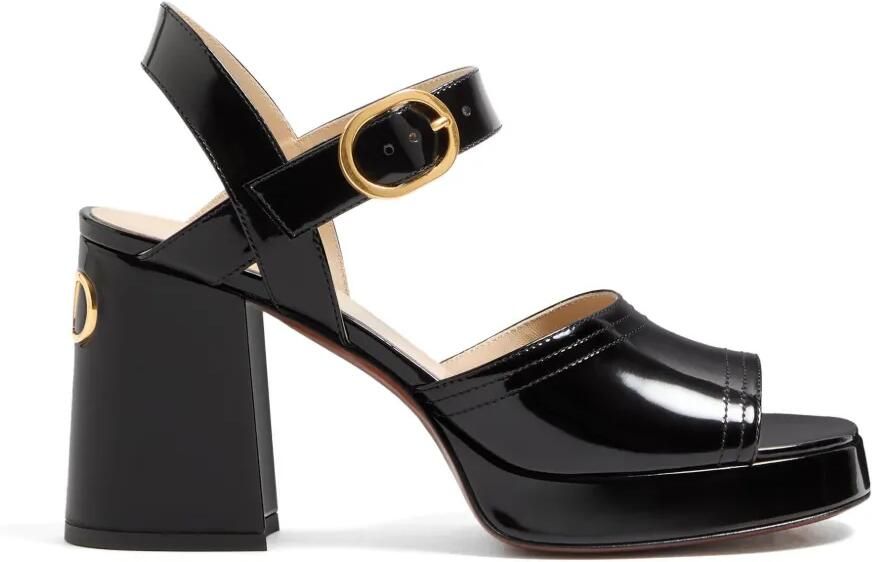 Valentino Garavani 100 mm Fawcette sandalen met plateauzool Zwart