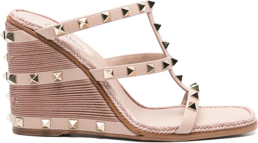 Valentino Garavani 100 mm Rockstud sandalen Beige