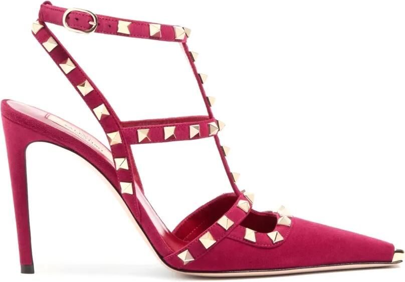 Valentino Garavani 100 mm Rockstud suède pumps Roze
