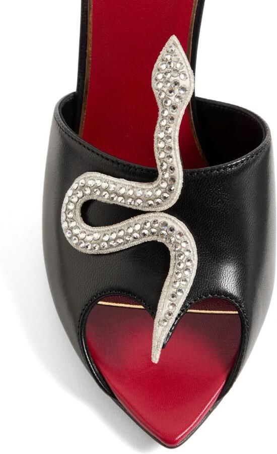 Valentino Garavani 105 mm Coeur Vipère sandalen Zwart - Foto 3