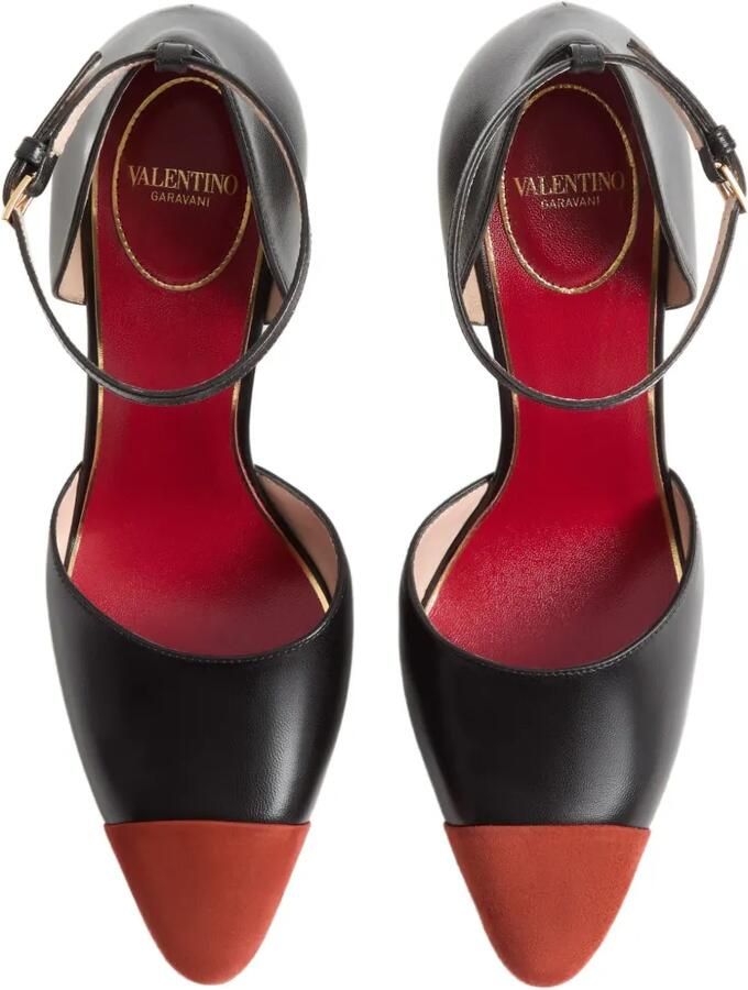 Valentino Garavani 105 mm D'Orsay Sinead pumps van geitenleer en suède Zwart - Foto 3