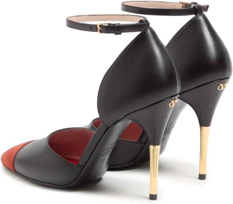 Valentino Garavani 105 mm D'Orsay Sinead pumps van geitenleer en suède Zwart - Foto 5