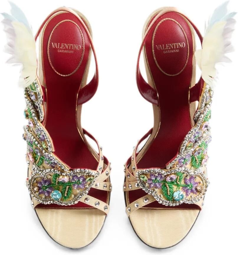 Valentino Garavani 105mm Dans Le Foyer sandalen verfraaid met kristallen Geel - Foto 2