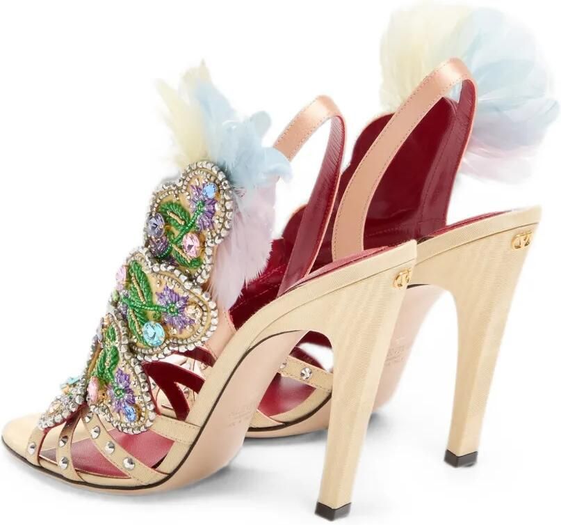 Valentino Garavani 105mm Dans Le Foyer sandalen verfraaid met kristallen Geel - Foto 4