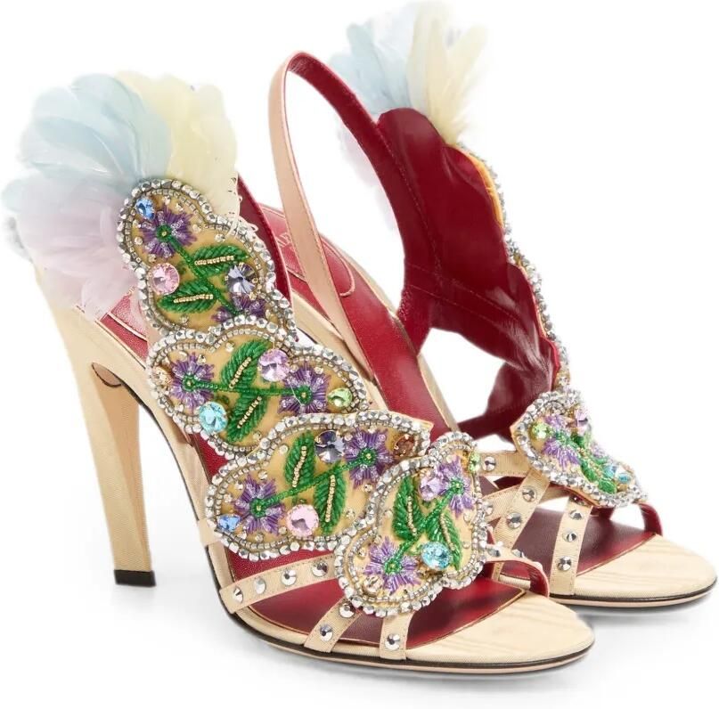 Valentino Garavani 105mm Dans Le Foyer sandalen verfraaid met kristallen Geel - Foto 3