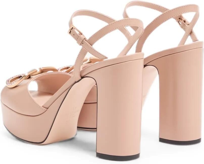 Valentino Garavani 115 mm kalfsleren sandalen met VLogo Signature-plateauzool Roze - Foto 4