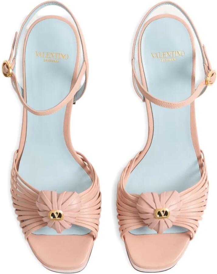 Valentino Garavani 115 mm Royal Heart sandalen met plateauzool Roze - Foto 3