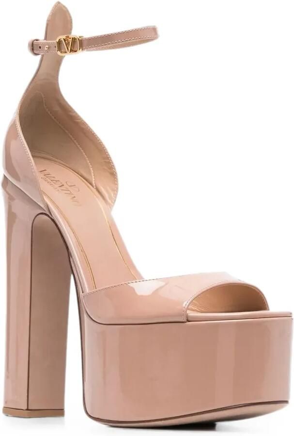 Valentino Garavani 115 mm Tan-Go sandalen met plateauzool Roze - Foto 2