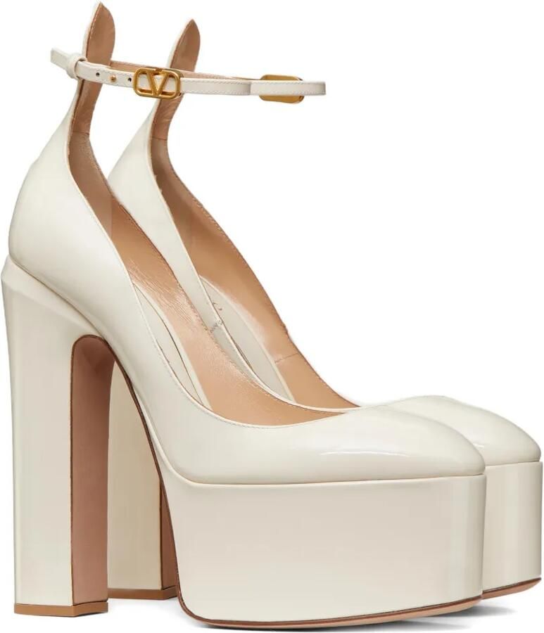 Valentino Garavani 155 mm Tan-Go pumps met plateauzool Beige - Foto 2