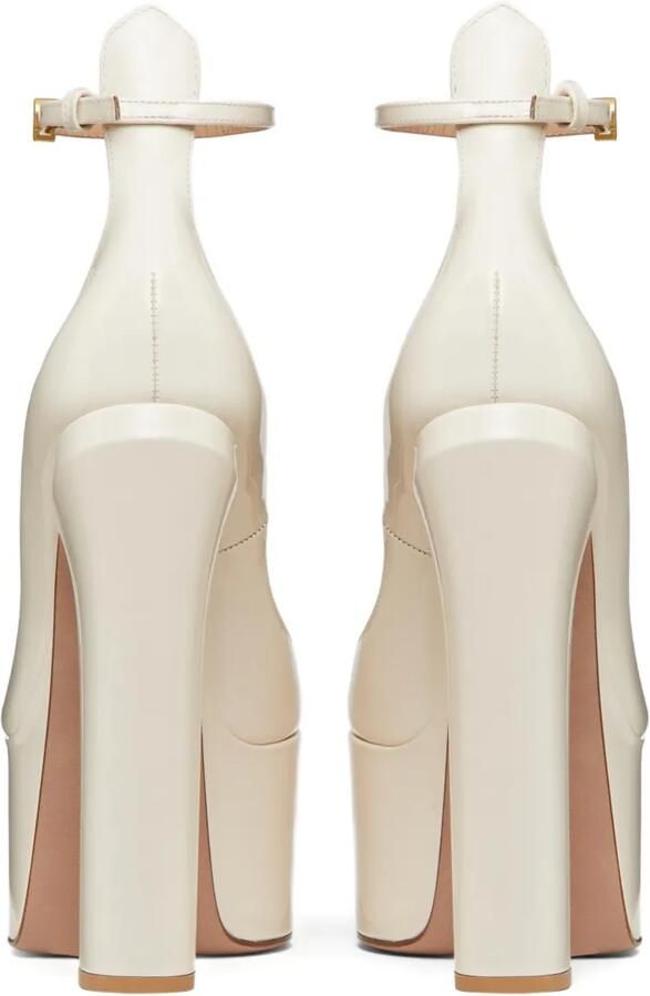 Valentino Garavani 155 mm Tan-Go pumps met plateauzool Beige - Foto 5
