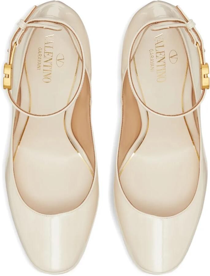 Valentino Garavani 155 mm Tan-Go pumps met plateauzool Beige - Foto 4