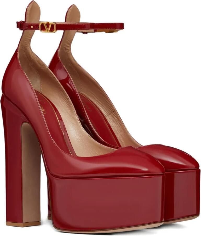 Valentino Garavani 155 mm Tan-Go pumps met plateauzool Rood - Foto 2