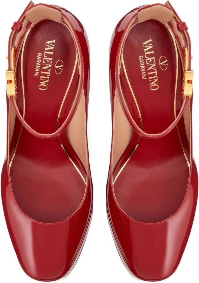 Valentino Garavani 155 mm Tan-Go pumps met plateauzool Rood - Foto 4