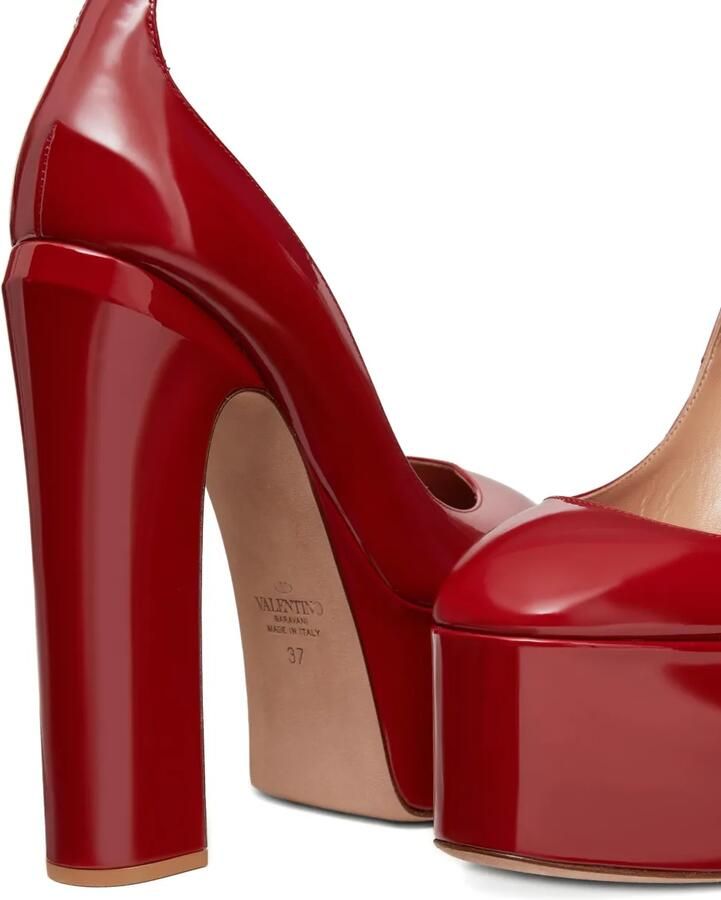 Valentino Garavani 155 mm Tan-Go pumps met plateauzool Rood - Foto 3