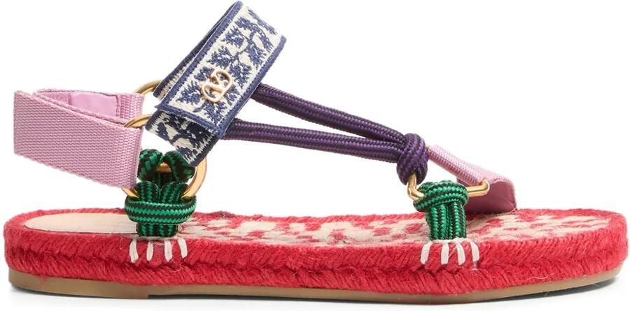 Valentino Garavani 20 mm Lake Powell sandalen met borduurwerk Rood