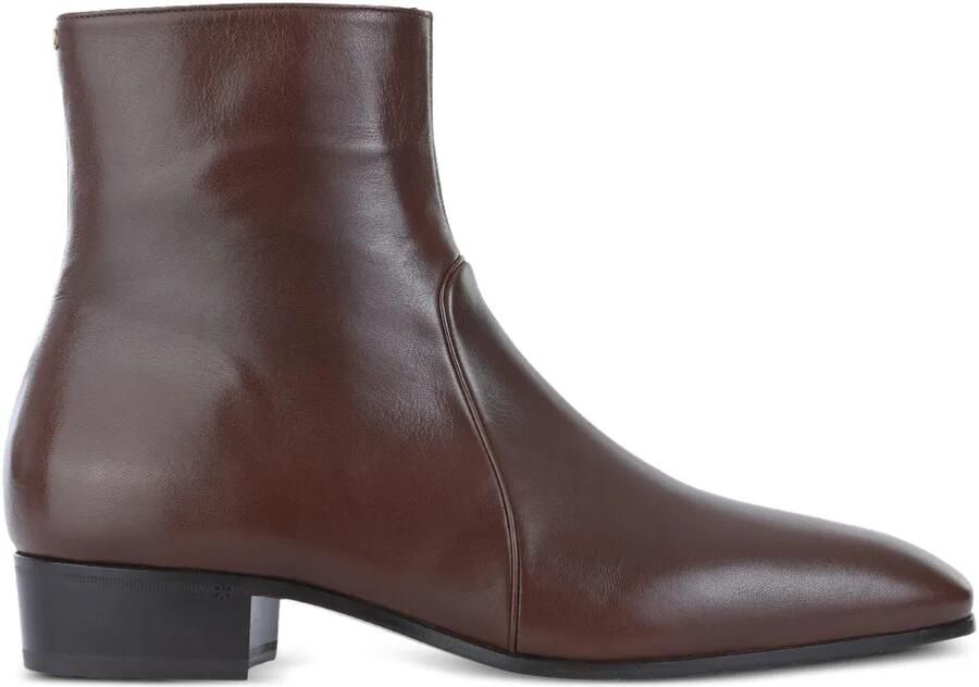Valentino Garavani 30 mm leren laarzen met rits Bruin