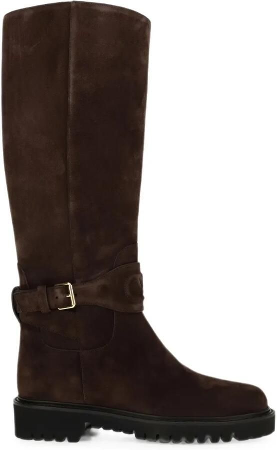 Valentino Garavani 40 mm VLogo Signature laarzen van splitleer Bruin