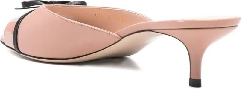 Valentino Garavani 45 mm leren muiltjes met hak Beige - Foto 4