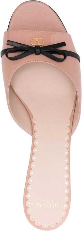 Valentino Garavani 45 mm leren muiltjes met hak Beige - Foto 3