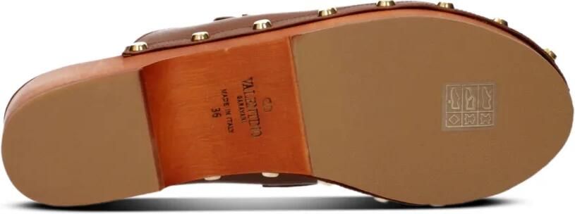 Valentino Garavani 45 mm VLogo Signature klompen met franje Bruin - Foto 5
