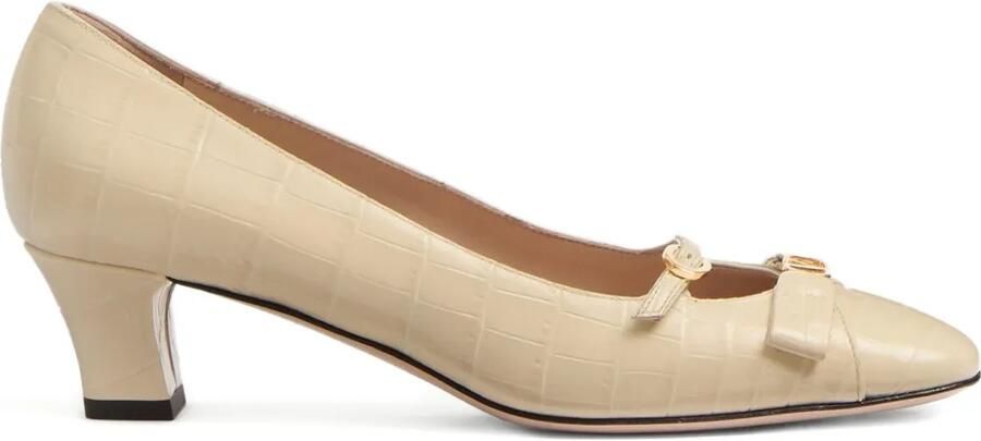 Valentino Garavani 45mm Bowow Décolleté pumps Beige