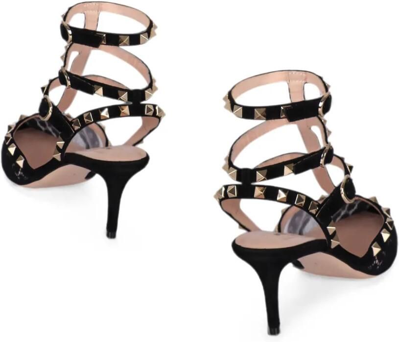Valentino Garavani 65mm Rockstud pumps met kant Zwart - Foto 2