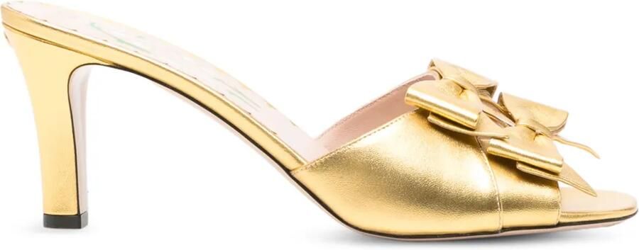 Valentino Garavani 75mm Bowow leren sandalen Goud