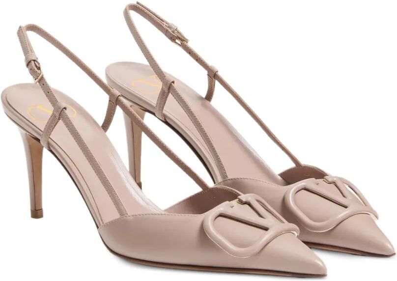 Valentino Garavani 80 mm VLogo Signature kalfsleren slingback pumps Roze - Foto 3