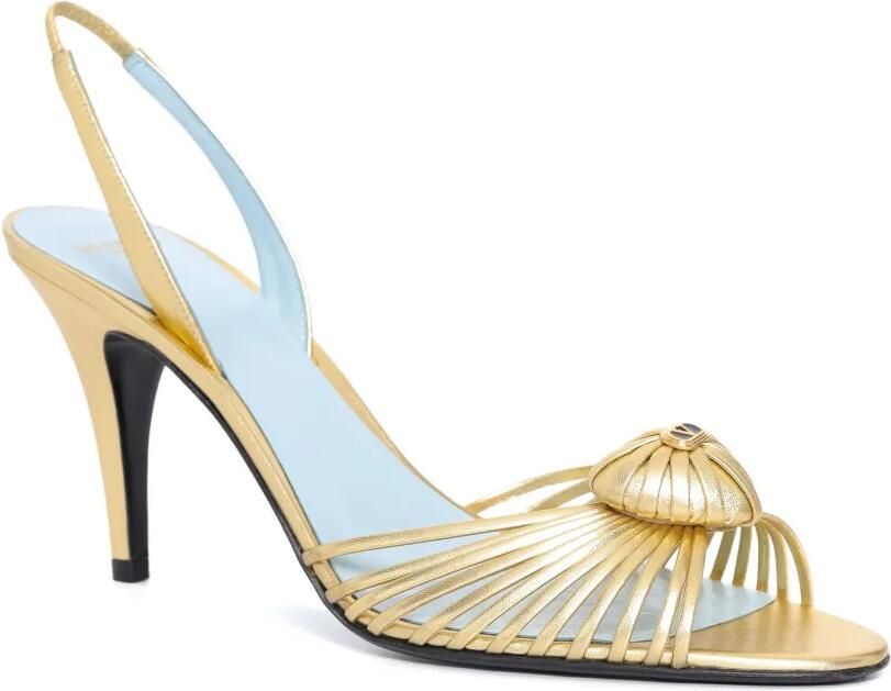 Valentino Garavani 85 mm Coeur Royal gelamineerde nappa leren sandalen Beige - Foto 2