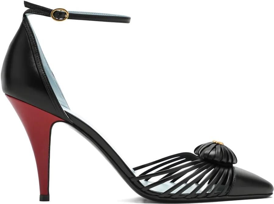 Valentino Garavani 85 mm pumps met hartdetail bandjes en hak Zwart