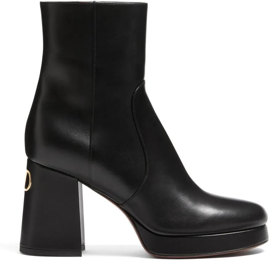 Valentino Garavani 90mm Fawcette laarzen met plateauzool Zwart