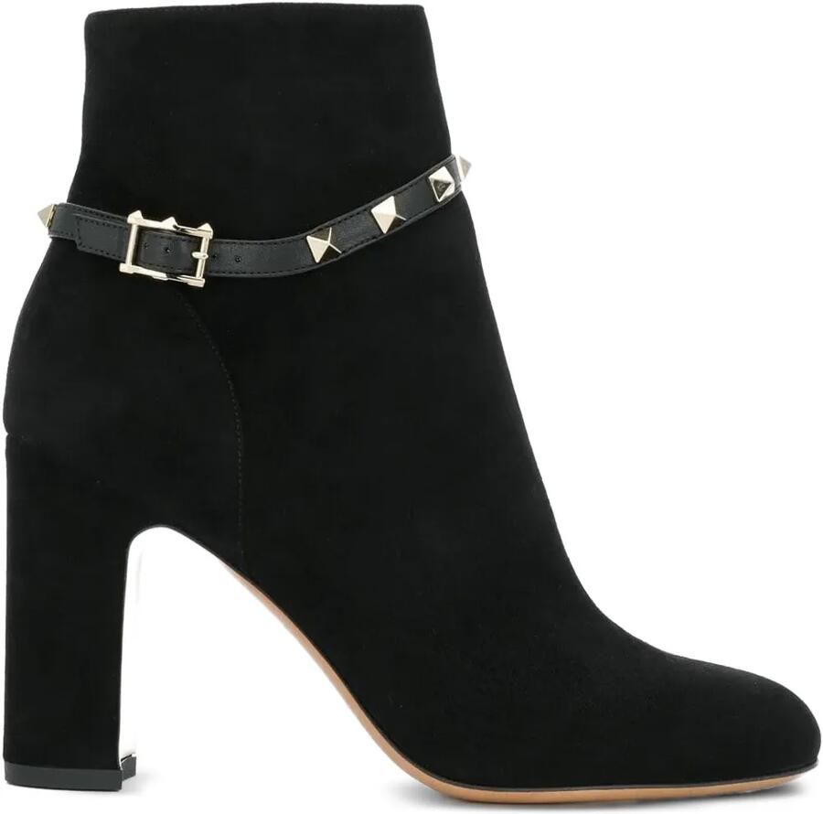 Valentino Garavani 95 mm Rockstud enkellaarzen Zwart