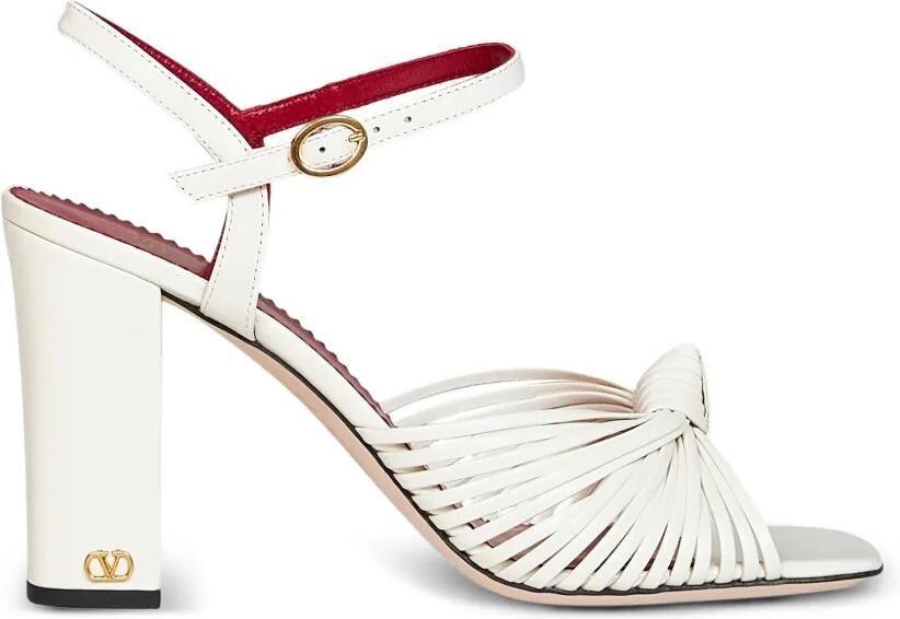 Valentino Garavani Annet kidskin sandalen 90 mm Wit