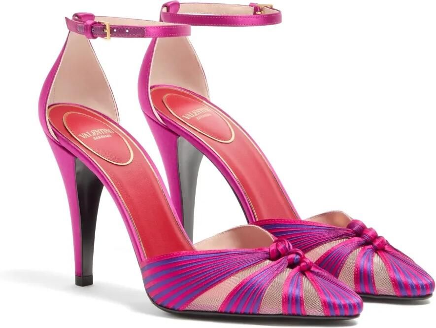 Valentino Garavani Annine satijnen pumps 100 mm Roze - Foto 2