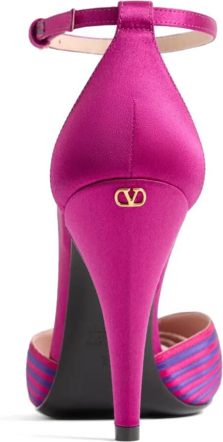 Valentino Garavani Annine satijnen pumps 100 mm Roze - Foto 5