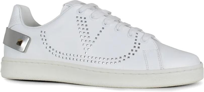Valentino Garavani Backnet geperforeerde leren sneakers Wit - Foto 3
