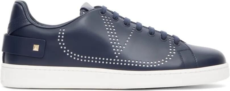 Valentino Garavani Backnet kalfsleren sneakers Blauw